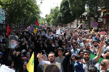 فیلم | راهپیمایی مردم استان قزوین در  جمعه همدلی وایستادگی