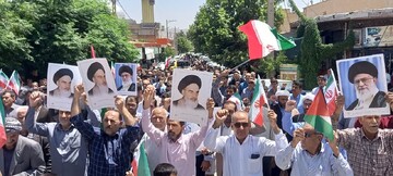 تصاویر/  برگزاری راهپیمایی  انزجار از رژیم صهیونیستی در شهرستان آبدانان