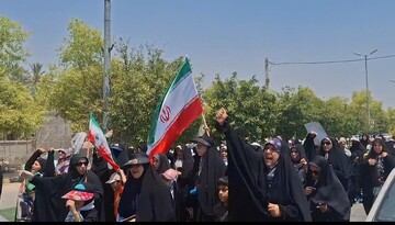 فیلم| راهپیمایی مردم جم در حمایت از مقام معظم رهبری