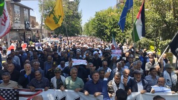 تصاویر/ راهپیمایی جمعه خشم و نصر در مشگین شهر