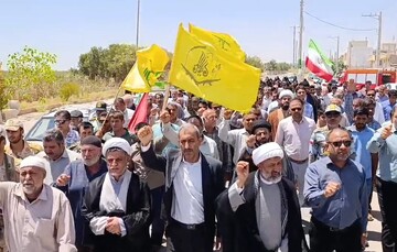 فیلم| راهپیمایی ضدصهیونیستی در بندر ریگ