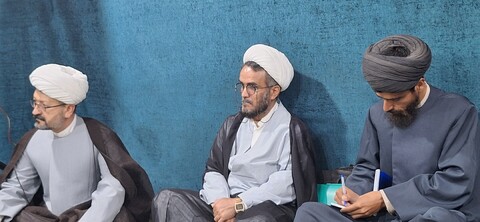 تصاویر| مراسم گرامیداشت سرداران شهید و تحلیل و بررسی پیرامون وضعیت جنگی در حوزه علمیه