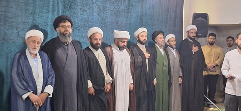 تصاویر| مراسم گرامیداشت سرداران شهید و تحلیل و بررسی پیرامون وضعیت جنگی در حوزه علمیه