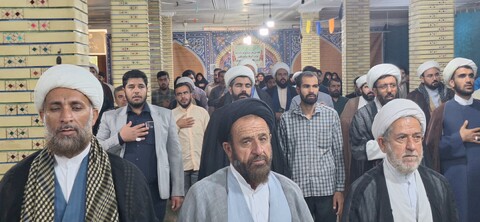 تصاویر| مراسم گرامیداشت سرداران شهید و تحلیل و بررسی پیرامون وضعیت جنگی در حوزه علمیه