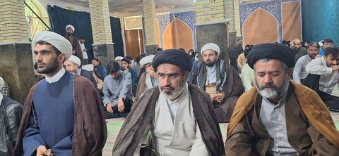 تصاویر| مراسم گرامیداشت سرداران شهید و تحلیل و بررسی پیرامون وضعیت جنگی در حوزه علمیه