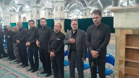 تصاویر/ تشیع و ختم شهیدمبارزه با اسرائیل در آستان علی بن باقر(ع)