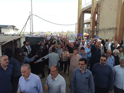 تصاویر/فریاد انزجار مردم انقلابی و شهید پرورشان علیه رژیم صهیونی