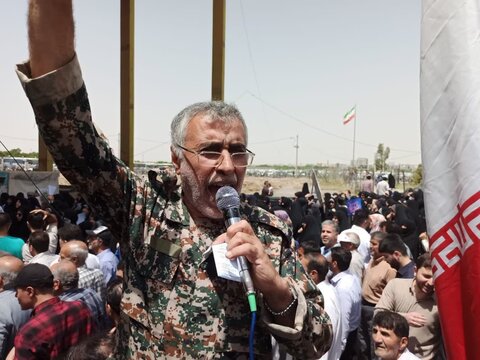 تصاویر/فریاد انزجار مردم انقلابی و شهید پرورشان علیه رژیم صهیونی