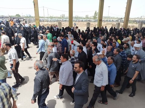 تصاویر/فریاد انزجار مردم انقلابی و شهید پرورشان علیه رژیم صهیونی