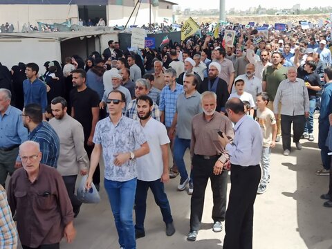 تصاویر/فریاد انزجار مردم انقلابی و شهید پرورشان علیه رژیم صهیونی