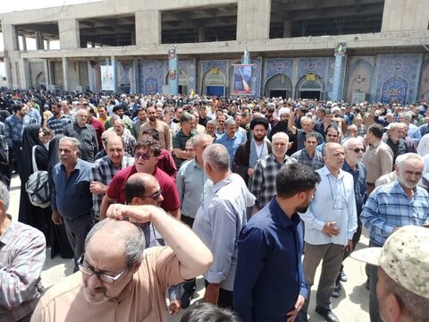 تصاویر/فریاد انزجار مردم انقلابی و شهید پرورشان علیه رژیم صهیونی