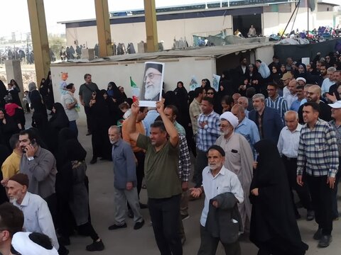 تصاویر/فریاد انزجار مردم انقلابی و شهید پرورشان علیه رژیم صهیونی