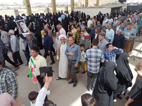 تصاویر/فریاد انزجار مردم انقلابی و شهید پرورشان علیه رژیم صهیونی