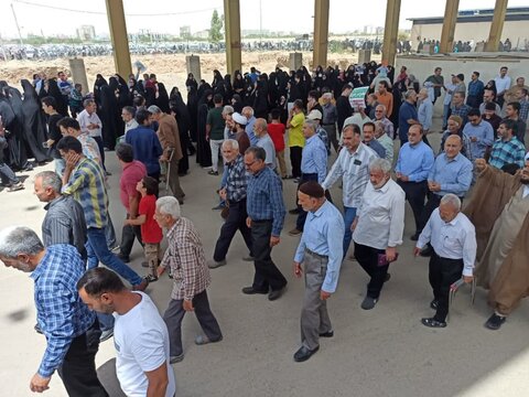 تصاویر/فریاد انزجار مردم انقلابی و شهید پرورشان علیه رژیم صهیونی