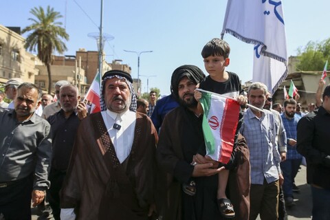 تصاویر/تشییع پیکر مطهر سه تن از شهدای حمله تروریستی صهیونیستی در اهواز