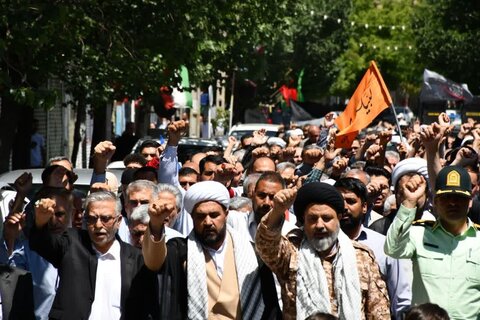 تصاویر/ راهپیمایی ضدصهیونیستی مردم ماکو