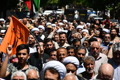 تصاویر/ راهپیمایی ضدصهیونیستی مردم ماکو