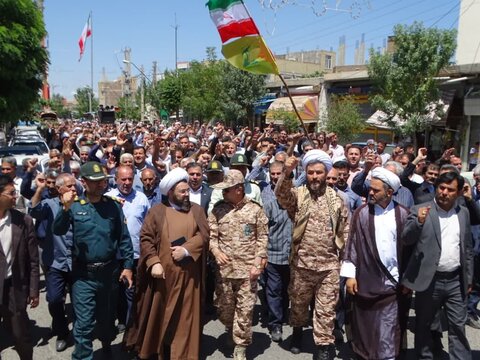 تصاویر/ حضور پرشور و دشمن شکن مردم انقلابی چهاربرج در راهپیمایی جمعه خشم و نصر