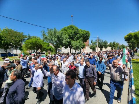 تصاویر/ حضور پرشور مردم شهرستان چایپاره در راهپیمایی «خشم و نصر» بعد از نماز جمعه
