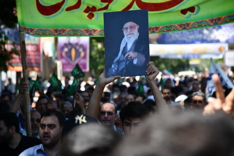 تصاویر/ خروش پرشور و حماسی مردم شهرستان خوی در جمعه خشم و نصر