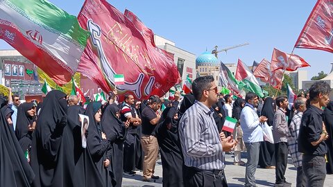 حضور پرشور مردم ولایت مدار مشهد در تظاهرات جمعه های خشم+ عکس