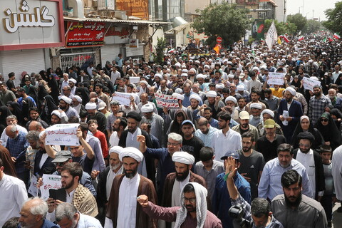 تصاویر/  تشییع 5 شهید استان قم در حملات رژیم صهیونیستی در راهپیمای جمعه های "خشم و نصر"