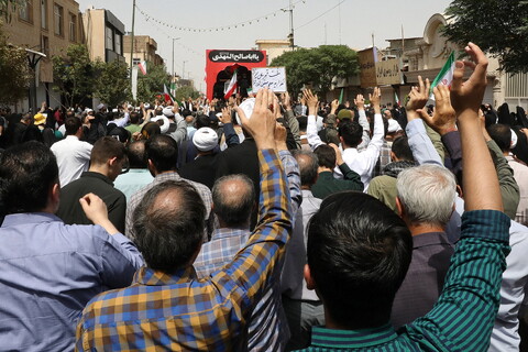 تصاویر/  تشییع 5 شهید استان قم در حملات رژیم صهیونیستی در راهپیمای جمعه های "خشم و نصر"