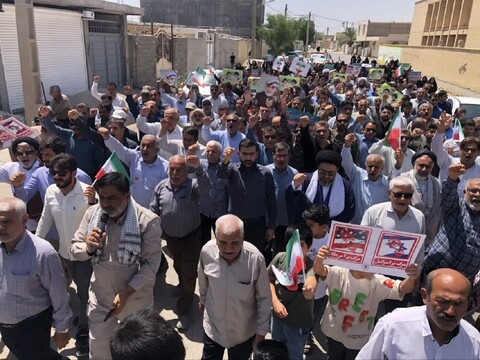 تصاویر/راهپیمایی فریاد های خشم مردم ولایتمدار و شهید پرور بخش زیدون