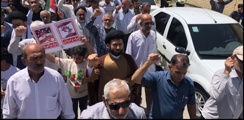 تصاویر/راهپیمایی فریاد های خشم مردم ولایتمدار و شهید پرور بخش زیدون