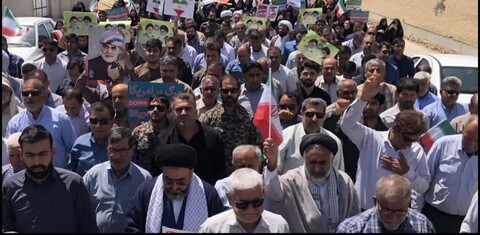 تصاویر/راهپیمایی فریاد های خشم مردم ولایتمدار و شهید پرور بخش زیدون