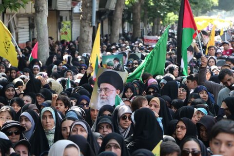 تصاویر / حضور پرشور مردم قزوین  در راهپیمایی جمعه «خشم ونصر »