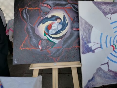 تصاویری از حضور طلاب مدرسه علمیه  تخصصی ریحانه النبی (س)اراک در نماز جمعه و راهپیمایی جمعه خشم و نصر