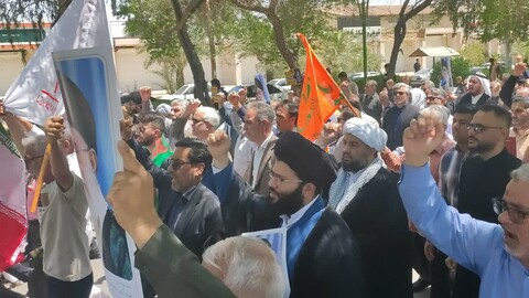 تصاویر/حماسه حضور مردم ماهشهر در راهپیمایی جمعه خشم و نصر