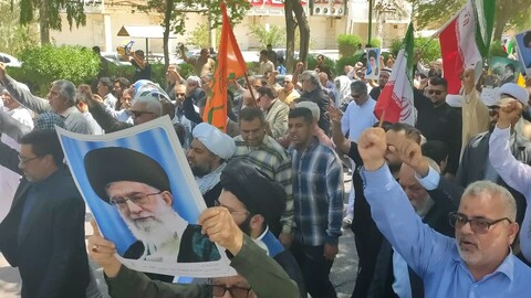 تصاویر/حماسه حضور مردم ماهشهر در راهپیمایی جمعه خشم و نصر