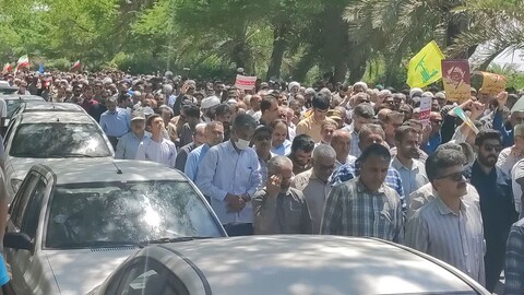 تصاویر/حماسه حضور مردم ماهشهر در راهپیمایی جمعه خشم و نصر