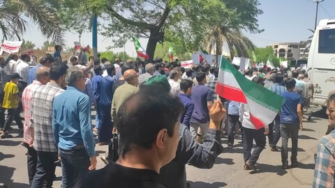 تصاویر/حماسه حضور مردم ماهشهر در راهپیمایی جمعه خشم و نصر