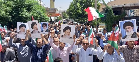 تصاویر/  برگزاری راهپیمایی  انزجار از رژیم صهیونیستی در شهرستان ابدانان