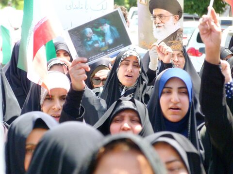 تصاویر/  برگزاری راهپیمایی  انزجار از رژیم صهیونیستی در شهرستان ابدانان