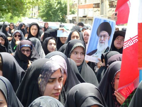 تصاویر/  برگزاری راهپیمایی  انزجار از رژیم صهیونیستی در شهرستان ابدانان