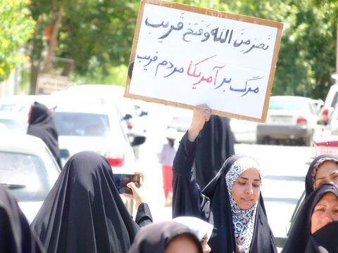 تصاویر/  برگزاری راهپیمایی  انزجار از رژیم صهیونیستی در شهرستان ابدانان