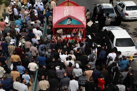 تصاویر / تشییع پیکر مطهر11 شهید تجاوز رژیم صهیونیستی  در اصفهان