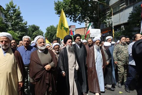 حضور اساتید ، طلاب و مبلغین شرق مازندران در راهپیمایی جمعه های خشم و نصر) و مراسم تشییع شهدای عزت و اقتدار