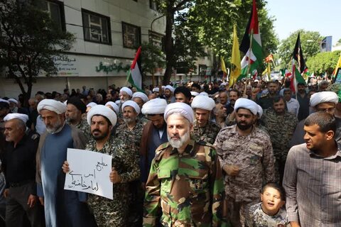 حضور اساتید ، طلاب و مبلغین شرق مازندران در راهپیمایی جمعه های خشم و نصر) و مراسم تشییع شهدای عزت و اقتدار