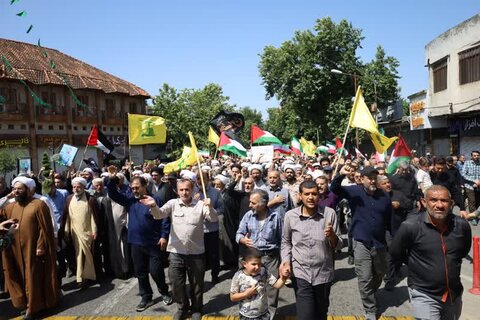 حضور اساتید ، طلاب و مبلغین شرق مازندران در راهپیمایی جمعه های خشم و نصر) و مراسم تشییع شهدای عزت و اقتدار