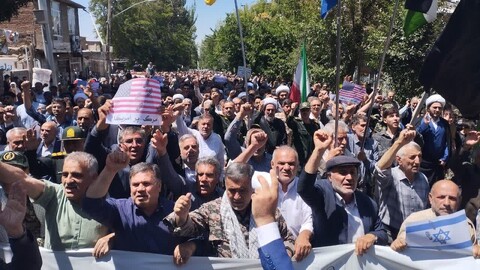 تصاویر/ راهپیمایی جمعه خشم و نصر در مشگین شهر