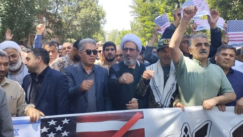 تصاویر/ راهپیمایی جمعه خشم و نصر در مشگین شهر