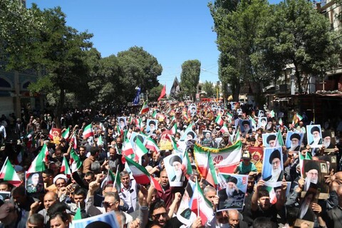 تصاویر/ راهپیمایی جمعه خشم و نصر در اردبیل