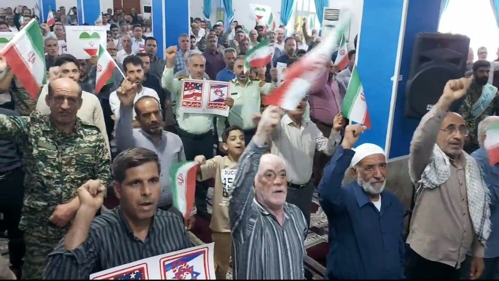 فیلم| شعار مرگ بر آمریکا و اسرائیل در دلوار