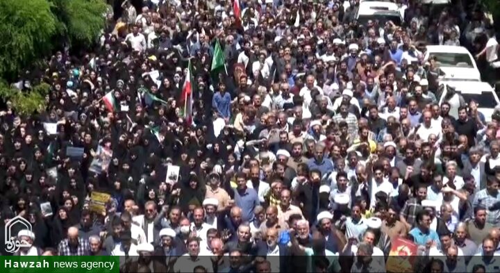 فیلم | خروش مردم نورآباد در محکومیت جنایات رژیم کودک کش اسرائیل