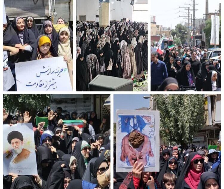حضور طلاب مدارس علمیه خواهران استان تهران در راهپیمایی خشم و نصر+ تصاویر